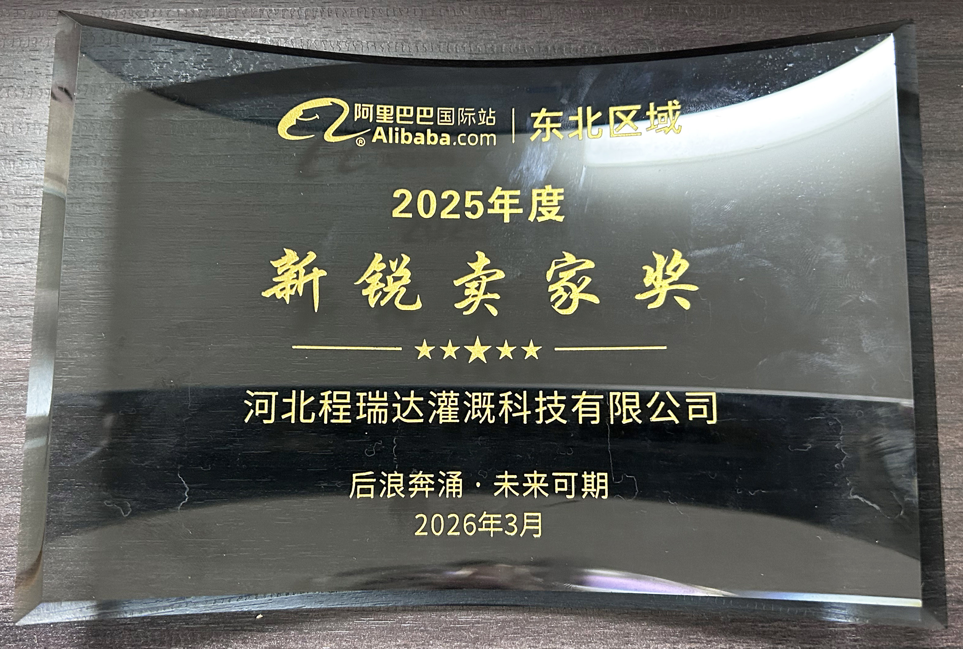 抚顺程瑞达灌溉 | 荣获阿里国际站新锐卖家奖